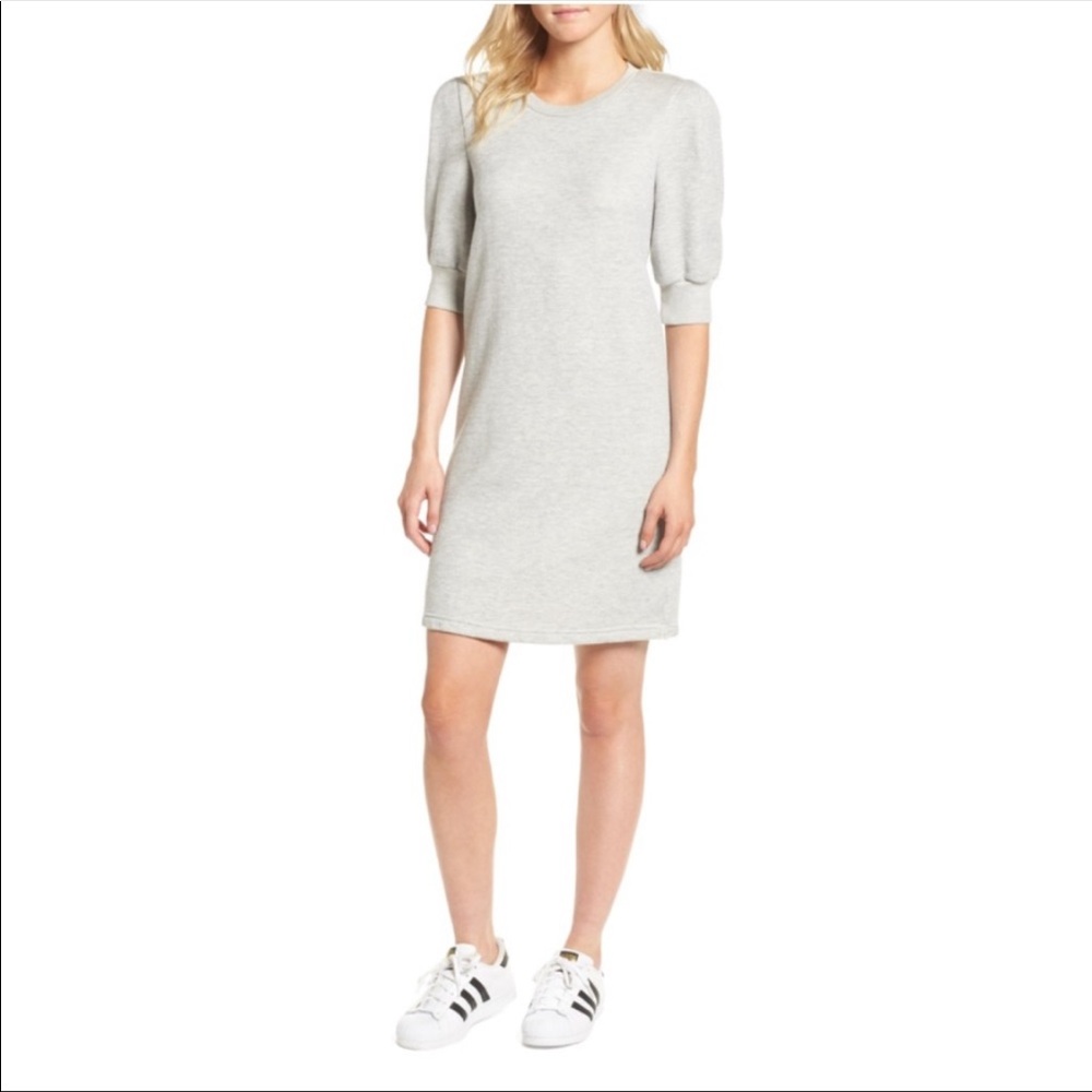 Current/Elliott  grey terry cloth lined Sweatshirt mini Dress Grey M